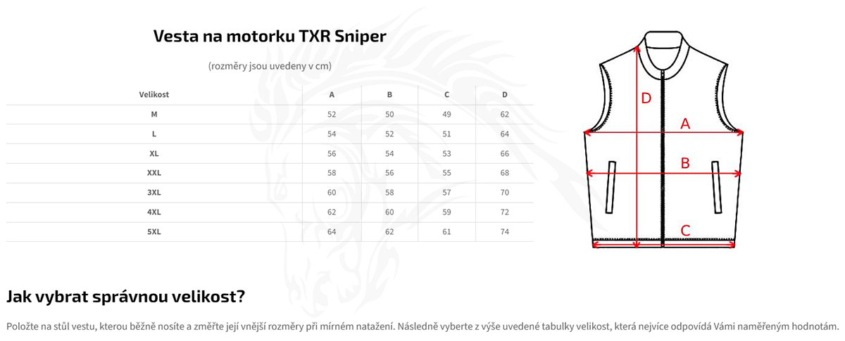 TXR Kožená vesta na motorku Sniper XL